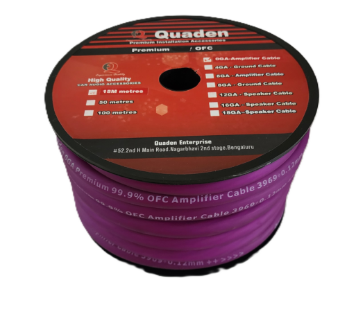 0GA OFC Premium Amplifier Cable - QAC-OFC0GA15