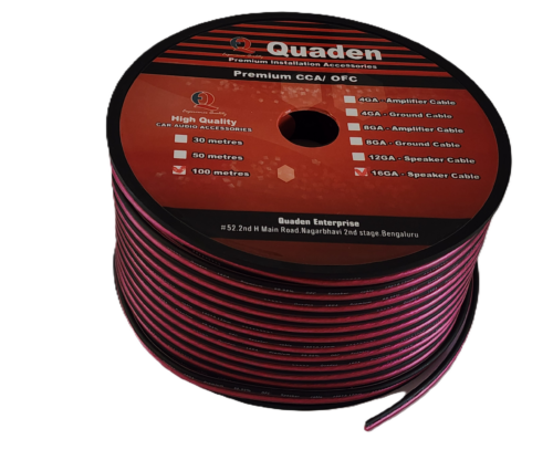 16GA OFC Premium Speaker Cable- QSC-OFC16GA100