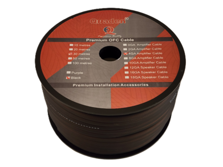 4GA OFC Premium Amplifier Cable- QAC-OFC4GA30-BLK