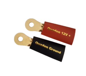 Ring Terminal -0GA with printed heat shrink tube QRT-0GA-PHS